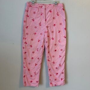 Lilly Pulitzer Cherry Embroidered Print Capri Pant Size 2
